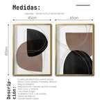 Cargar imagen en el visor de la galería, Set Cuadros Decorativos Abstracto Negro Arena 015 para Sala
