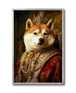 Cuadro Decorativo Perros Epoca 015 - Shiba Inu Aristocrata