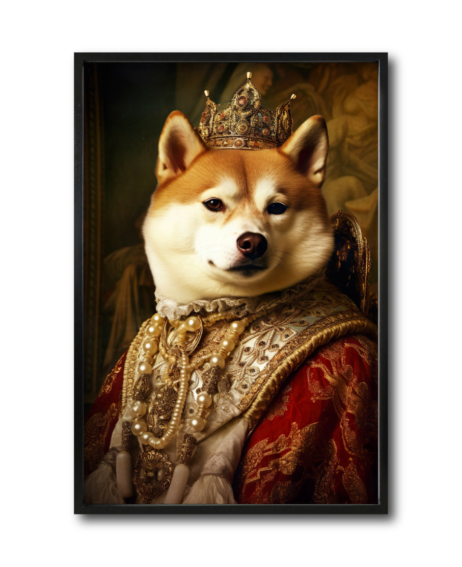 Cuadro Decorativo Perros Epoca 015 - Shiba Inu Aristocrata