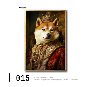 Cuadro Decorativo Perros Epoca 015 - Shiba Inu Aristocrata