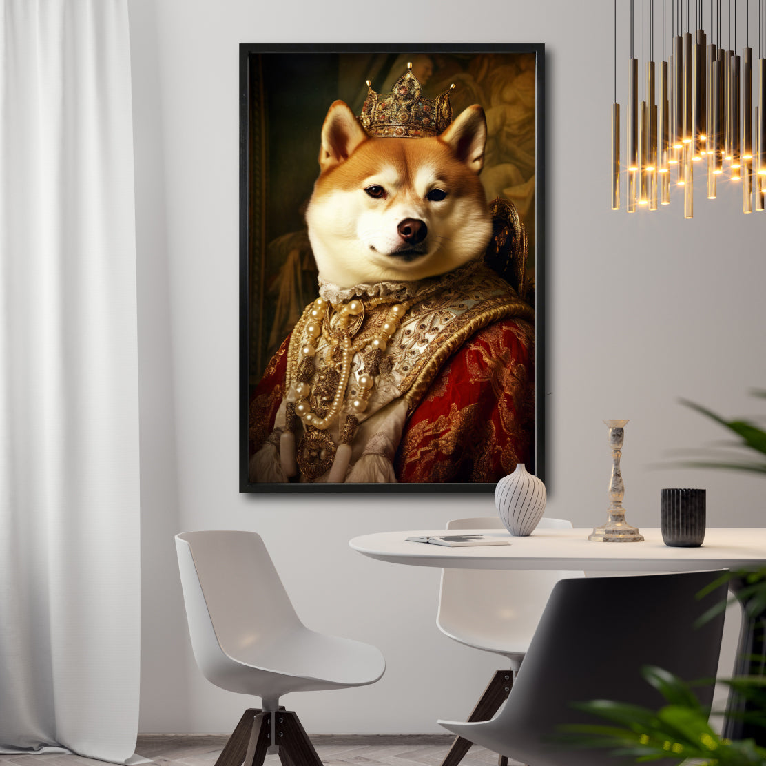 Compra cuadros decorativos Canvas Perros Época para tu recámara. Animales Clásicos, moderno, cuerpo de humano, antropomórficos. Shiba Inu 