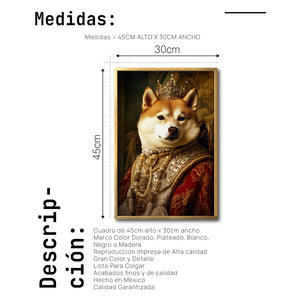 Cuadro Decorativo Perros Epoca 015 - Shiba Inu Aristocrata