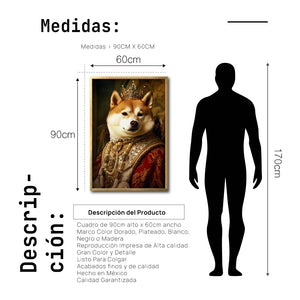 Cuadro Decorativo Perros Epoca 015 - Shiba Inu Aristocrata