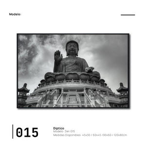 Cuadro Decorativo - Zen 015 - Escultura de Buda en Meditación