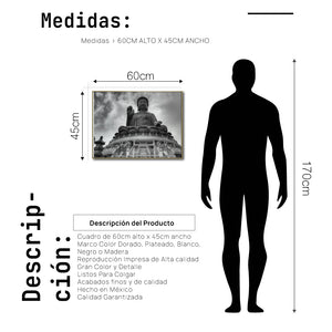 Cuadro Decorativo - Zen 015 - Escultura de Buda en Meditación