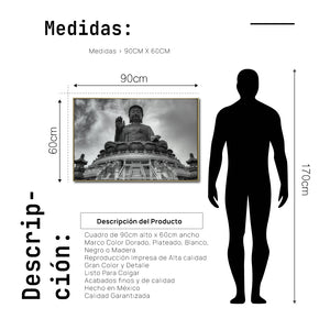Cuadro Decorativo - Zen 015 - Escultura de Buda en Meditación