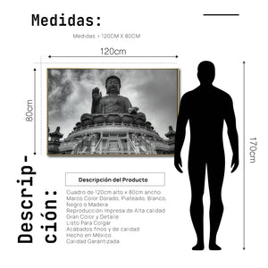Cuadro Decorativo - Zen 015 - Escultura de Buda en Meditación