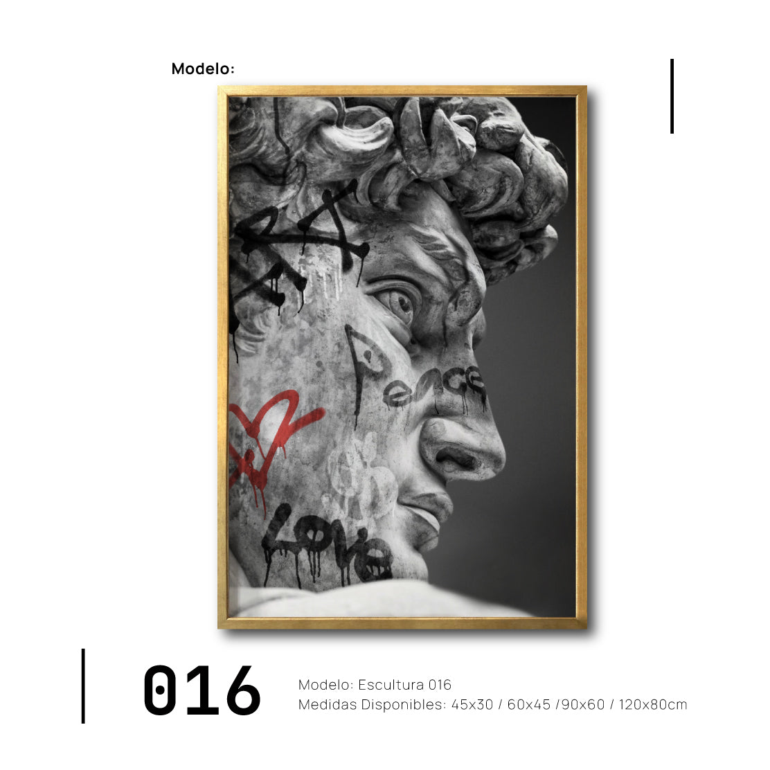 Venta de cuadro decorativo Canvas de Escultura online para tu recámara, moderno, minimalista.