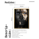 Cargar imagen en el visor de la galería, Cuadro Decorativo Black Woman 016 - Mujer Negra Africana con Dorado
