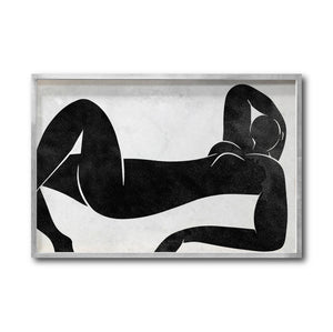 Cuadro Decorativo Abstracto Negro Arena 016 - Para Credenza
