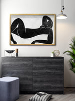 Cargar imagen en el visor de la galería, Cuadro Decorativo Abstracto Negro Arena 016 - Para Credenza
