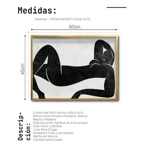 Cuadro Decorativo Abstracto Negro Arena 016 para Comedor