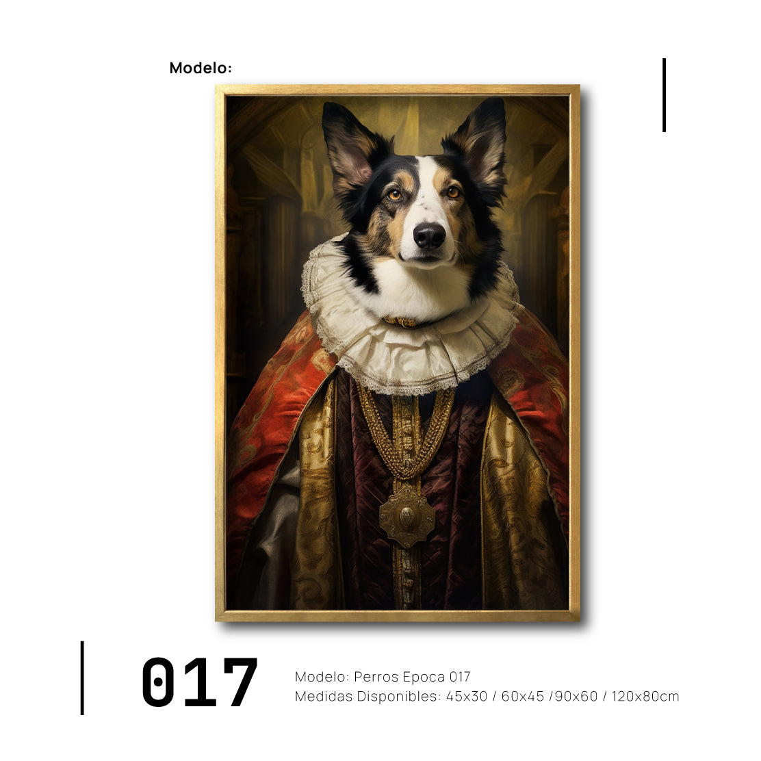 Cuadro Decorativo Perros Epoca 017 - Collie Aristócrata