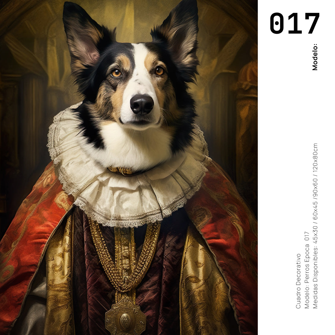 Cuadro Decorativo Perros Epoca 017 - Collie Aristócrata