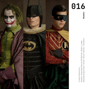 Set Cuadros Decorativos Personajes Época 016 Superhéroes Batman, Robin y Joker-Triptico