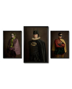 Cargar imagen en el visor de la galería, Set Cuadros Decorativos Personajes Época 016 Superhéroes Batman, Robin y Joker-Triptico
