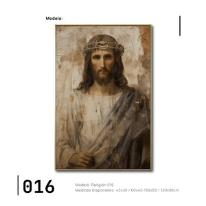 Cuadro Decorativo - Religión 016 - Jesus con corona de Espinas Arte Cristiano Jesucristo Abstracto