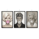 Cargar imagen en el visor de la galería, Set Cuadros Decorativos Bubble Gum 017 Marilyn Monroe, David Bowie, Reina Isabel
