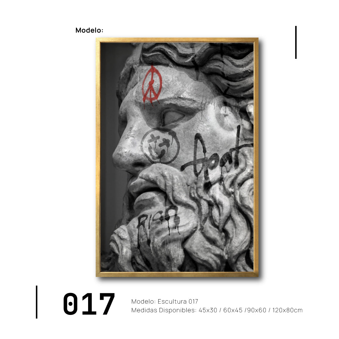 Cuadro Decorativo Esculturas 017 - Para Credenza