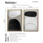 Cargar imagen en el visor de la galería, Set Cuadros Decorativos Abstracto Negro Arena 017 para Recámara
