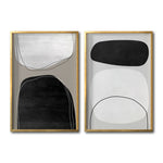 Cargar imagen en el visor de la galería, Set Cuadros Decorativos Abstracto Negro Arena 017 para Recámara
