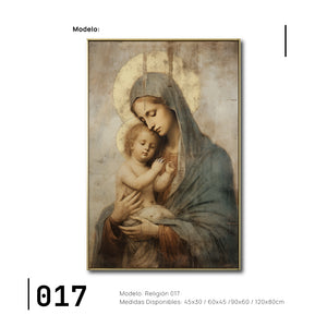 Cuadro Decorativo - Religión 017 - Virgen María Arte Bíblico Elegante