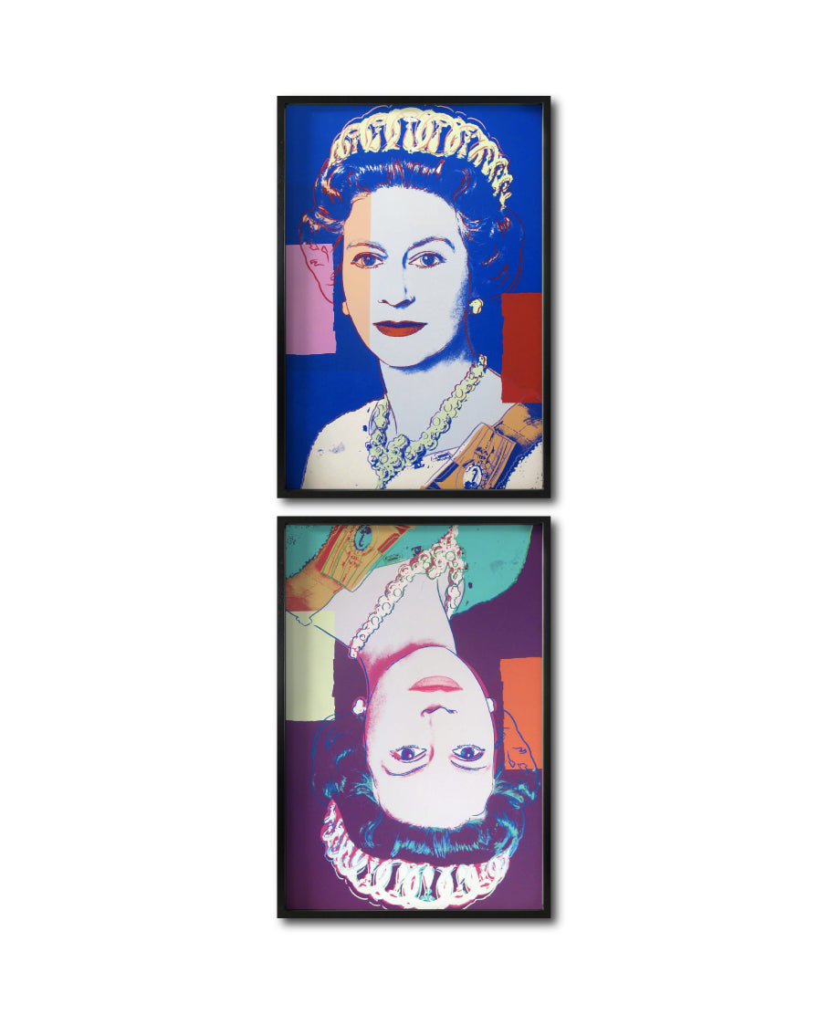 Set Cuadros Decorativos Warhol 017 Queen - Reina Isabel Pop Art