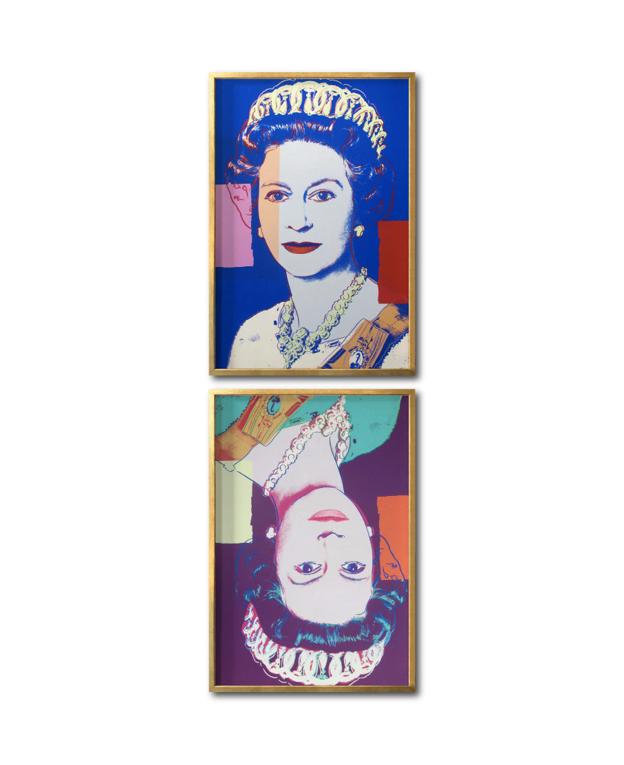 Set Cuadros Decorativos Warhol 017 Queen - Reina Isabel Pop Art