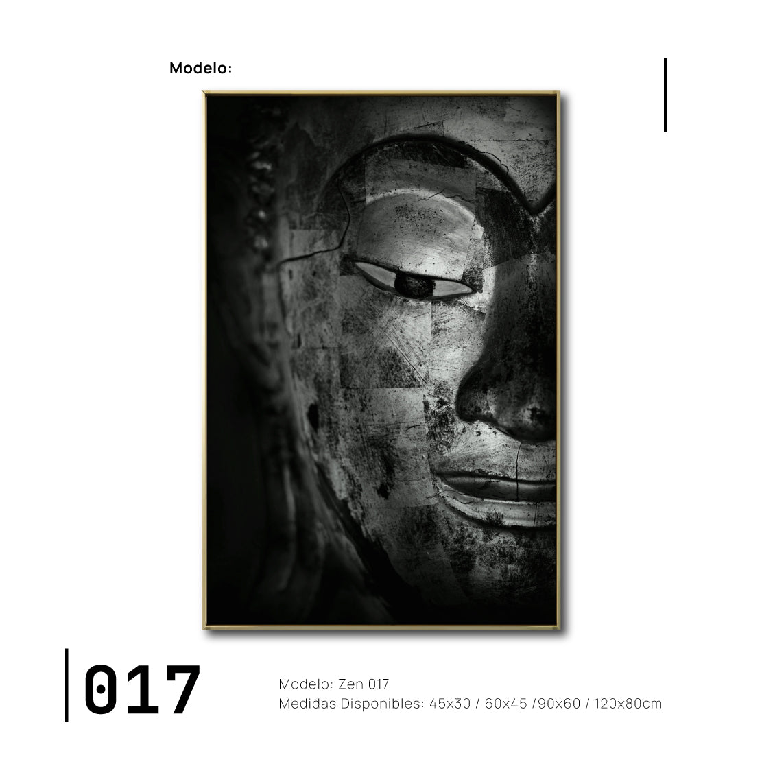 Cuadro Decorativo - Zen 017 - Cabeza de Buda