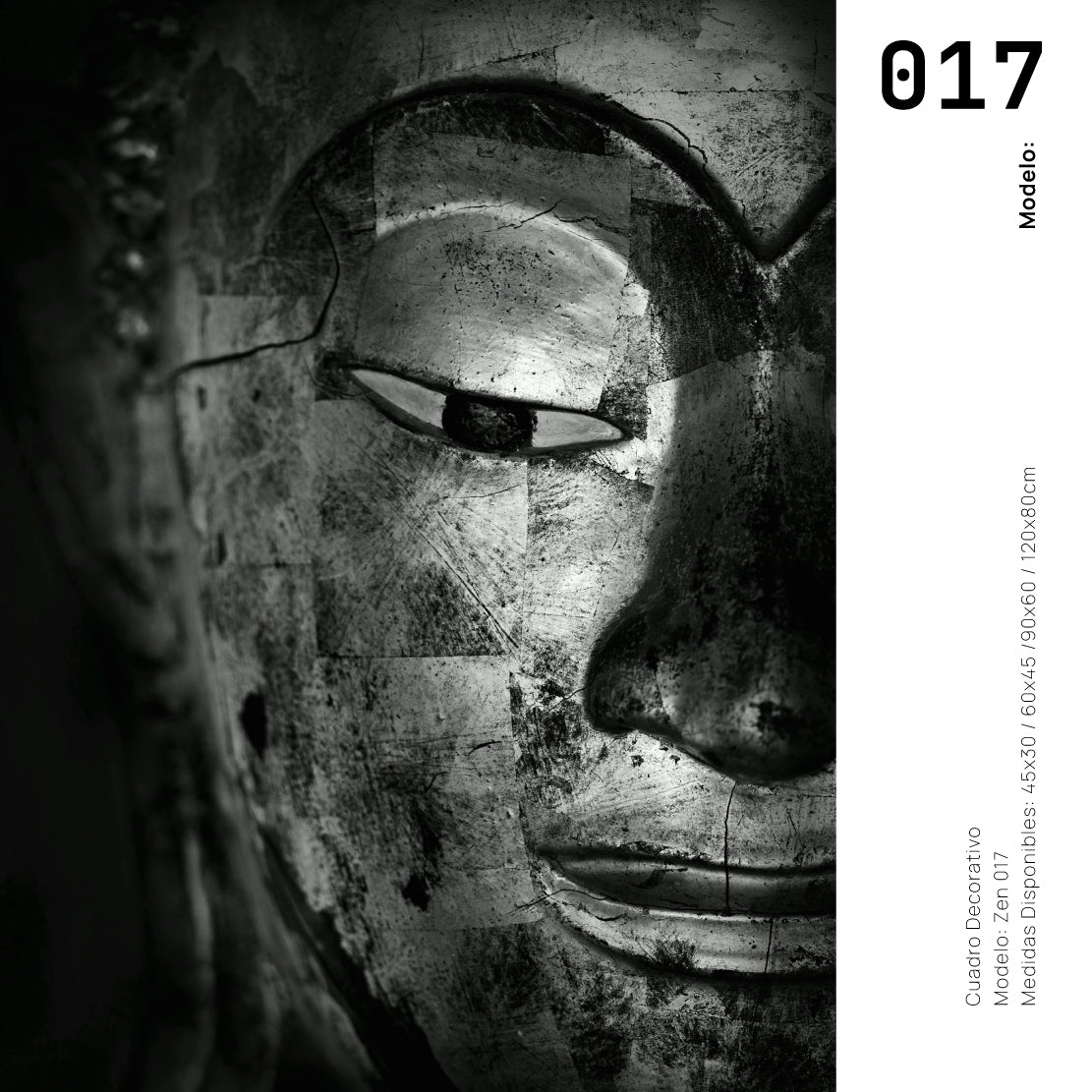 Cuadro Decorativo - Zen 017 - Cabeza de Buda