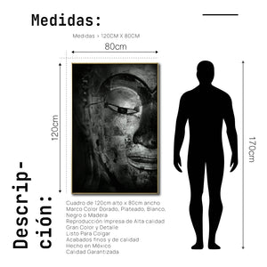 Cuadro Decorativo - Zen 017 - Cabeza de Buda
