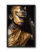 Cargar imagen en el visor de la galería, Cuadro Decorativo Black Woman 018 - Mujer Negra Africana con Dorado
