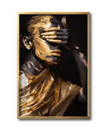 Cargar imagen en el visor de la galería, Cuadro Decorativo Black Woman 018 - Mujer Negra Africana con Dorado
