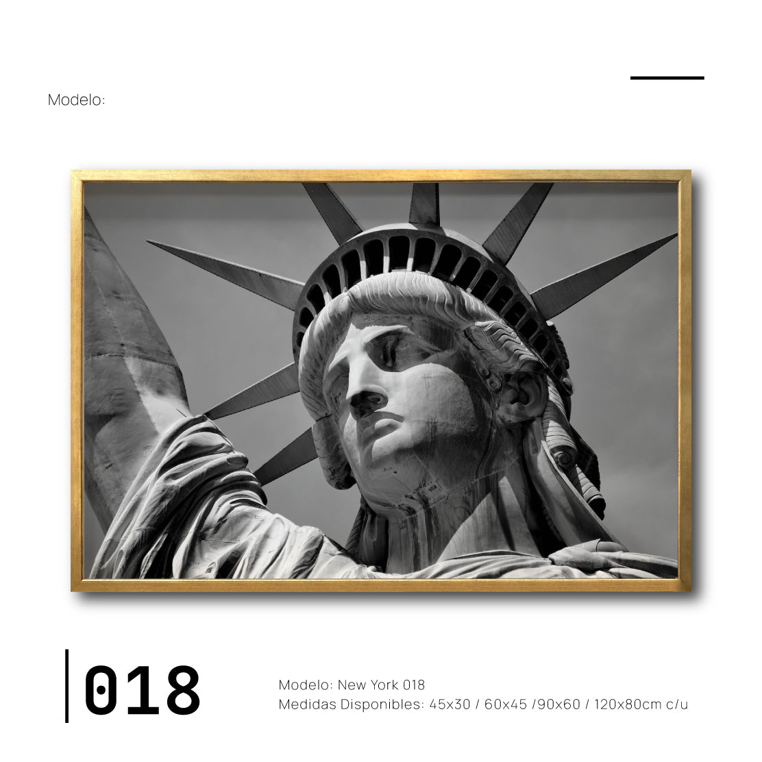 Cuadro Decorativo NY 018 - Estatua de la Libertad Nueva York