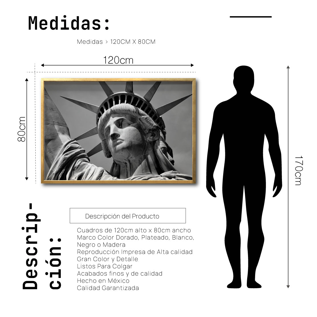 Cuadro Decorativo NY 018 - Estatua de la Libertad Nueva York