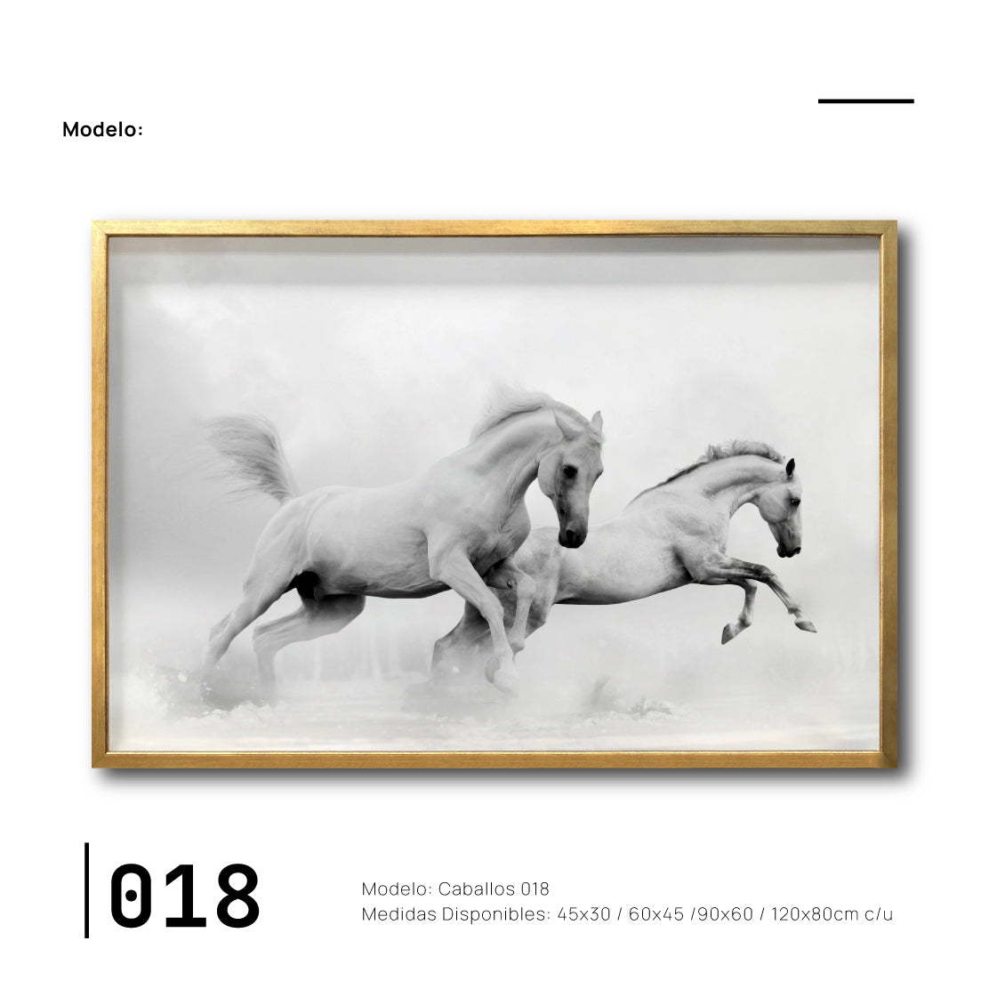 Compra cuadros online de caballos para sala. Galería 314. Caballos Libres.