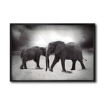 Cargar imagen en el visor de la galería, Cuadro Decorativo Fauna 018 - Elefantes Blanco y Negro
