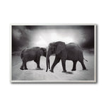 Cargar imagen en el visor de la galería, Cuadro Decorativo Fauna 018 - Elefantes Blanco y Negro
