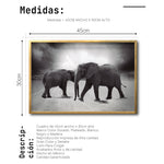 Cargar imagen en el visor de la galería, Cuadro Decorativo Fauna 018 - Elefantes Blanco y Negro
