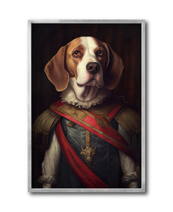 Cuadro Decorativo Perros Epoca 018 - Beagle Aristocrata