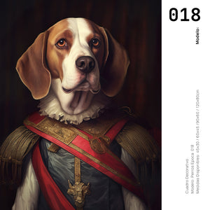 Cuadro Decorativo Perros Epoca 018 - Beagle Aristocrata