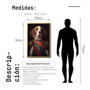 Cuadro Decorativo Perros Epoca 018 - Beagle Aristocrata