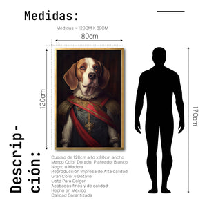 Cuadro Decorativo Perros Epoca 018 - Beagle Aristocrata