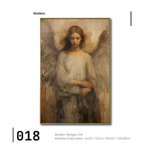 Cuadro Decorativo - Religión 018 - Angel de la Guarda Arte Bíblico Cristiano.