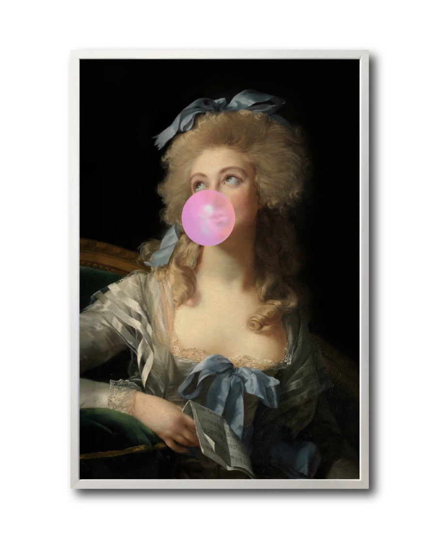 Compra cuadros online de Famosos para sala. Galería 314. Bubble Gum.