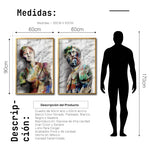 Cargar imagen en el visor de la galería, Set 2 Cuadros Decorativos Esculturas 019 La Venus y Hércules
