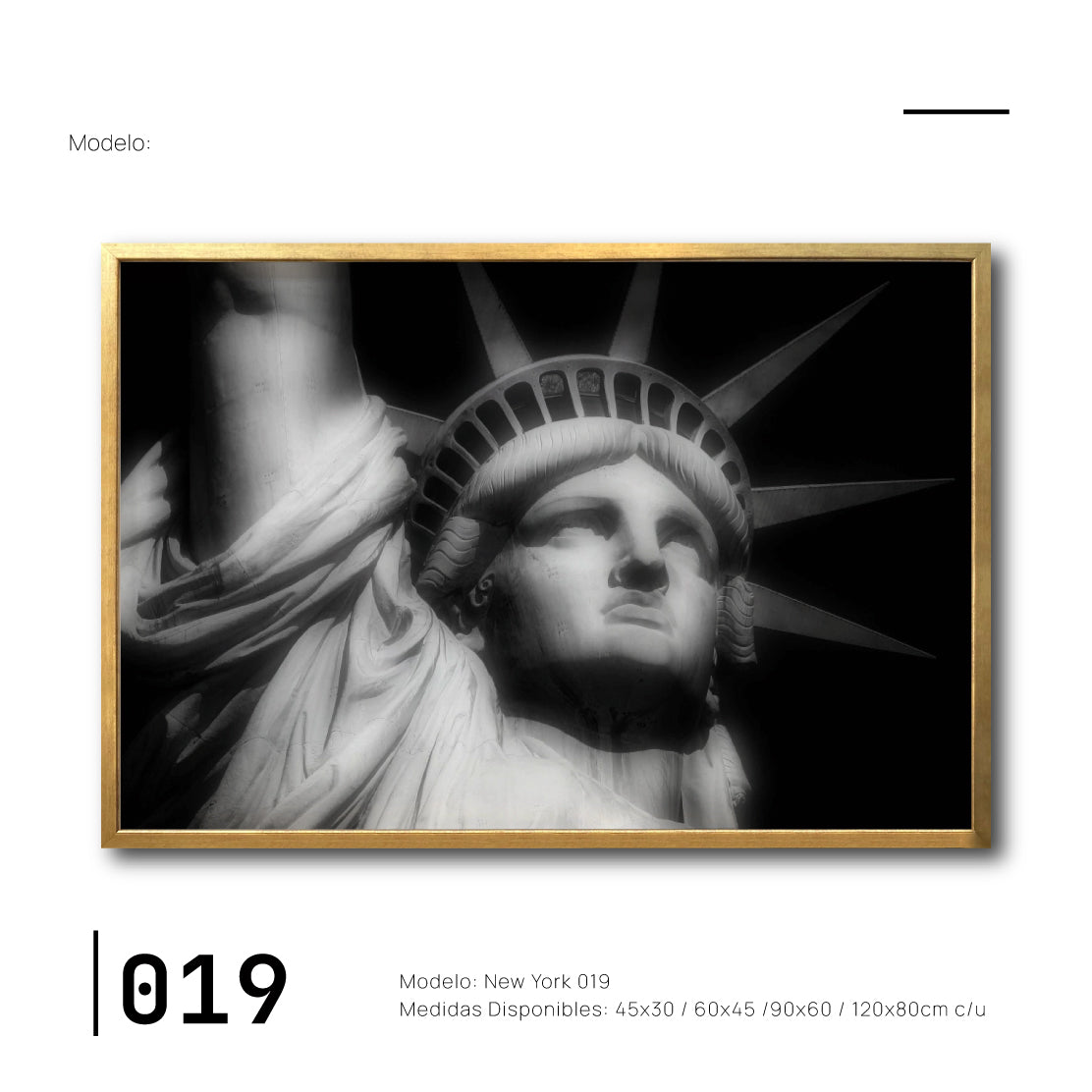 Cuadro Decorativo NY 019 - Estatua de la Libertad Nueva York