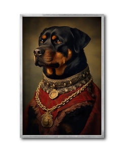 Cuadro Decorativo Perros Epoca 019 - Rottweiler Aristócrata