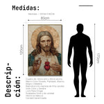 Cargar imagen en el visor de la galería, Cuadro Decorativo - Religión 019 - Sagrado Corazón de Jesús Arte Bíblico Cristiano.

