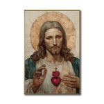 Cargar imagen en el visor de la galería, Cuadro Decorativo - Religión 019 - Sagrado Corazón de Jesús Arte Bíblico Cristiano.
